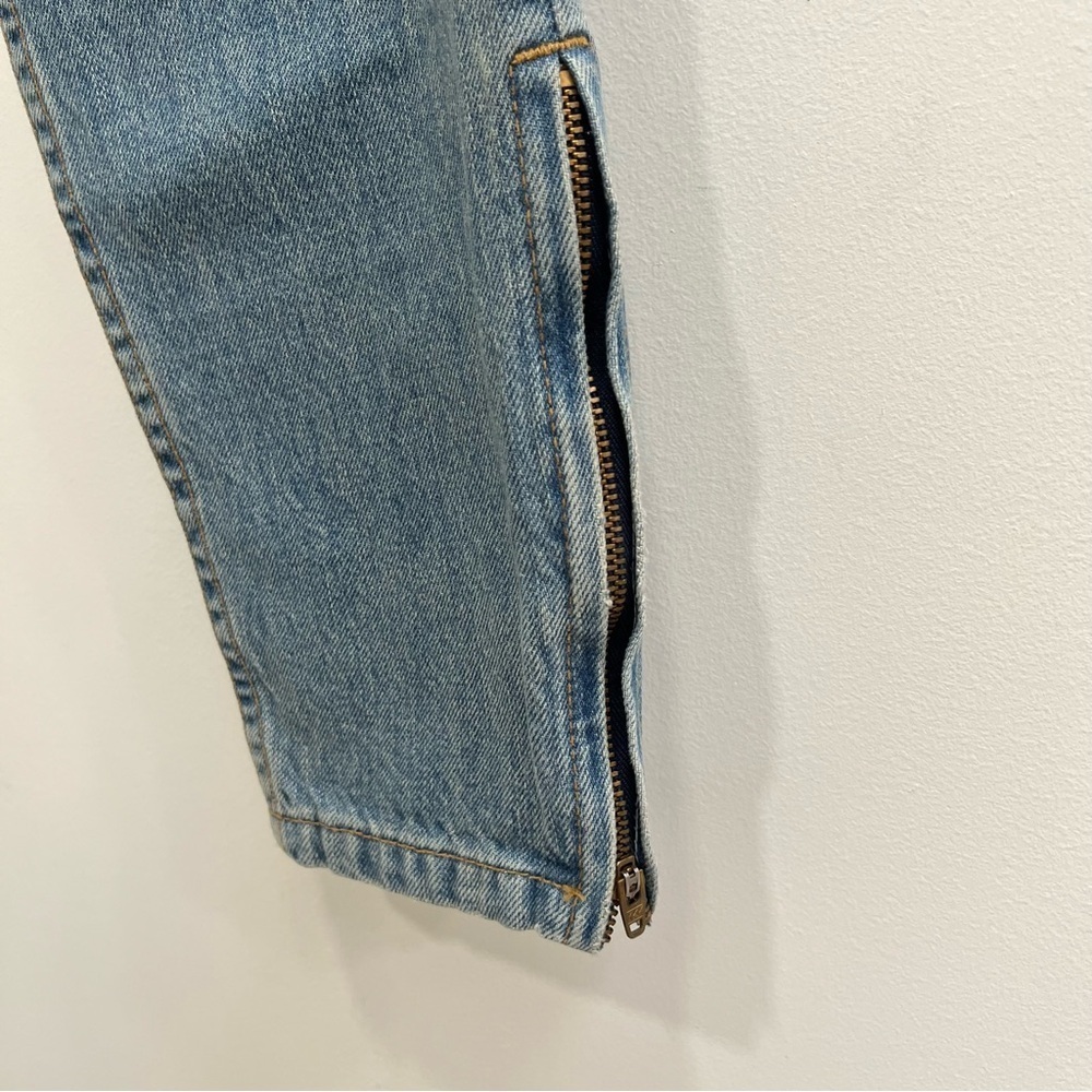 RE/DONE Originals High Rise Ankle Zip Jeans in 90's Wash 180-3WHRZ Size 25 - Picture 6 of 14